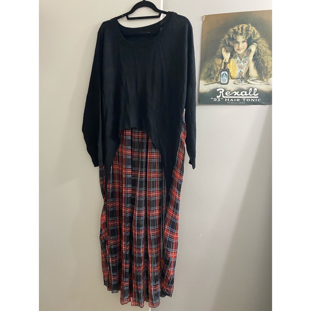 LT Millau Plaid Sweater sz sm